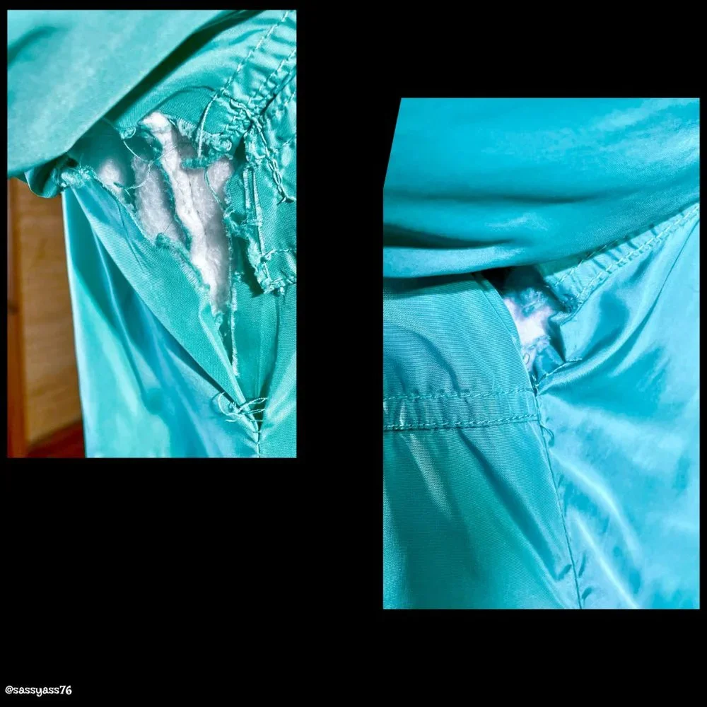 ▪️MARC JACOBS▪️ Turquoise Sherpa Trim Quilted Convertible Collar Jacket
